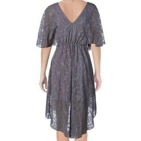 Ali & Jay Pretty Lavender Hi-Lo Flutter Sleeve Chiffon Dress NWT - Picture 6 of 6